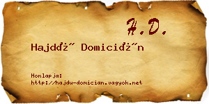 Hajdú Domicián névjegykártya